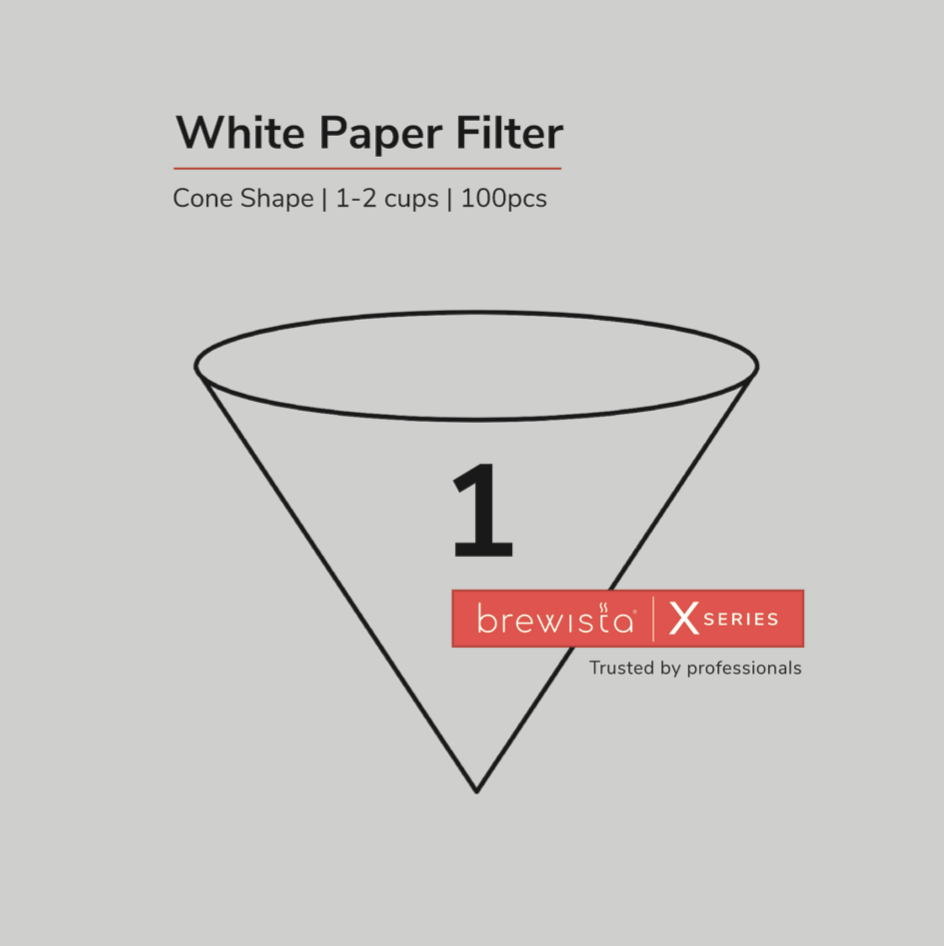 Brewista Cone-Shaped FSC-Certified Two-Sided Crepe Paper Coffee Filters